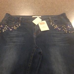 Sz16 Boston Proper designer crop jeans new